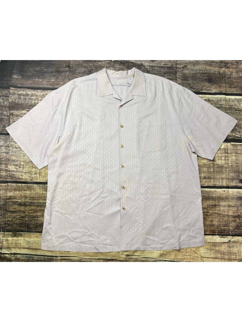 Tommy Bahama Shirt Mens 2XB Silk Button Up Hawaiian Short Sleeve Purple